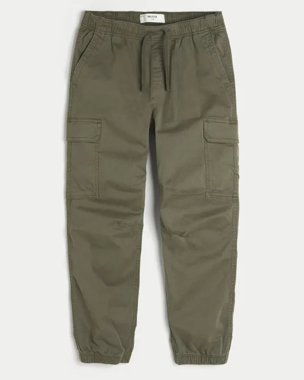 Loose Twill Cargo Joggers