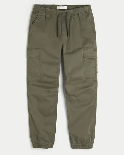 Loose Twill Cargo Joggers