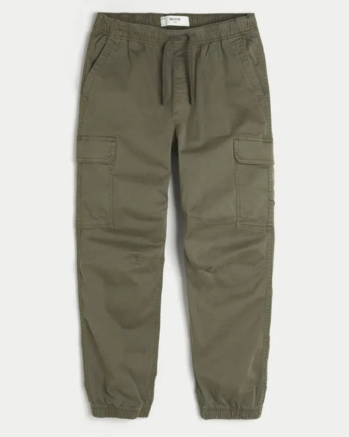 Loose Twill Cargo Joggers