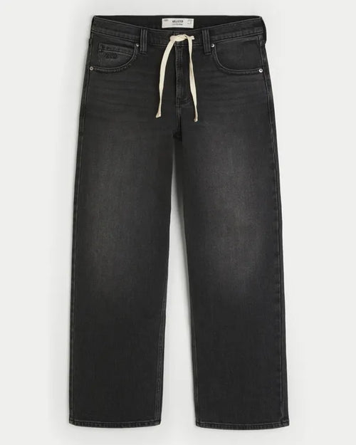 Low-Rise Drawstring Baggy Jeans