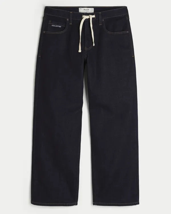 Low-Rise Drawstring Waist Baggy Jeans