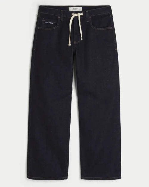 Low-Rise Drawstring Waist Baggy Jeans