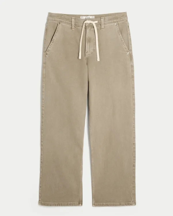 Low-Rise Drawstring Waist Baggy Jeans