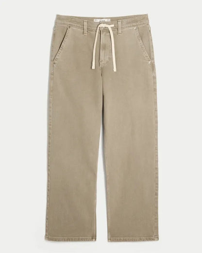 Low-Rise Drawstring Waist Baggy Jeans