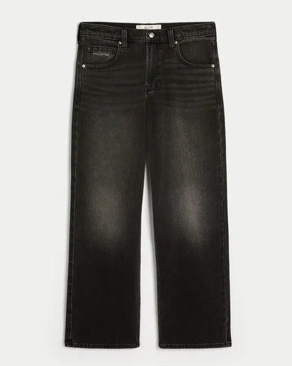 Low-Rise Star Applique Baggy Jeans