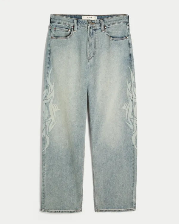 Graphic Baggy Jeans