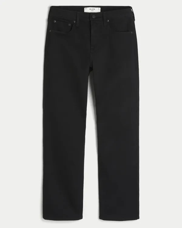 Black No Fade Straight Jeans