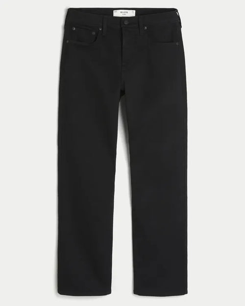 Black No Fade Straight Jeans