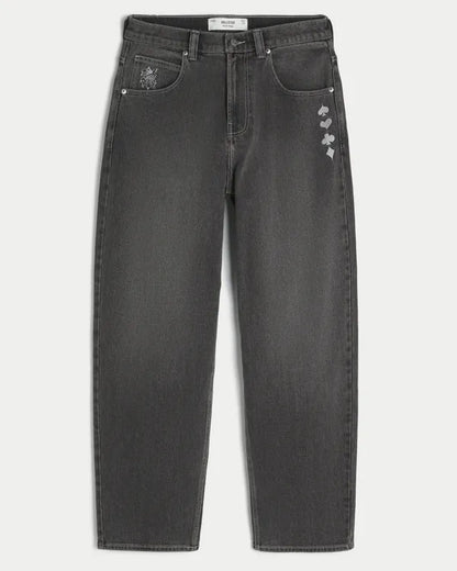 Playing Card Joker Graphic Skater Baggy Jeans