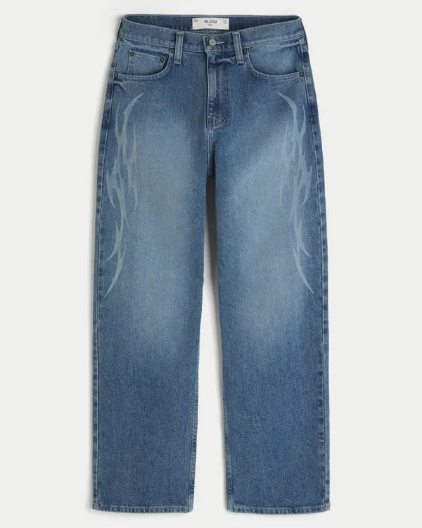 Graphic Baggy Jeans