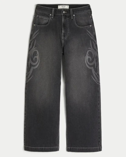 Graphic Super Baggy Jeans