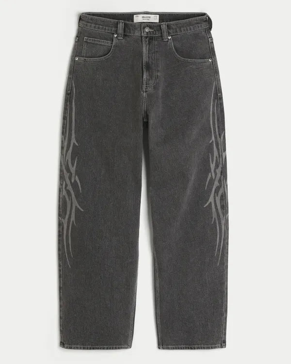 Graphic Skater Baggy Jeans