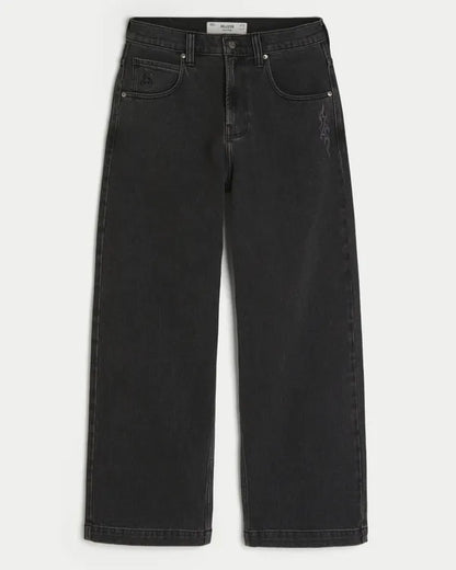 Embroidered Graphic Super Baggy Jeans