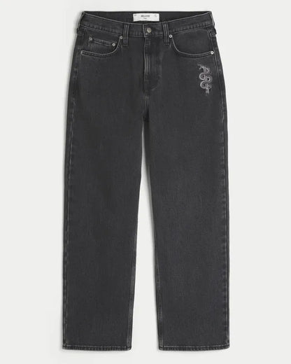 Snake Graphic Baggy Jeans