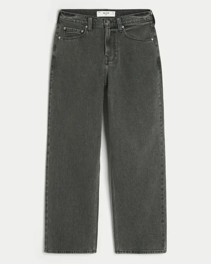 Logo Embroidery Baggy Jeans