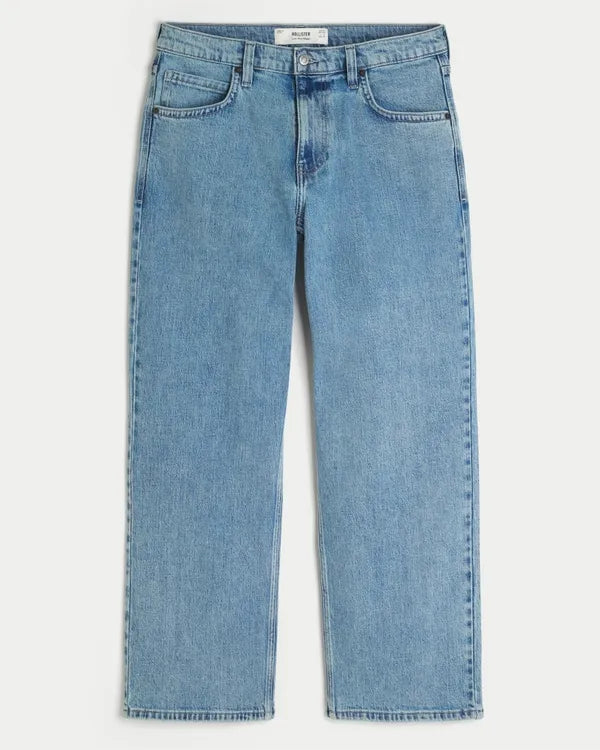 Low-Rise Embroidered Graphic Baggy Jeans