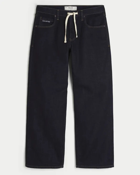 Low-Rise Drawstring Waist Baggy Jeans