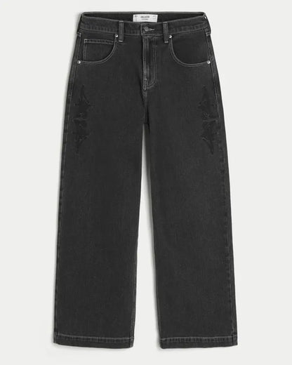 Embroidered Super Baggy Jeans
