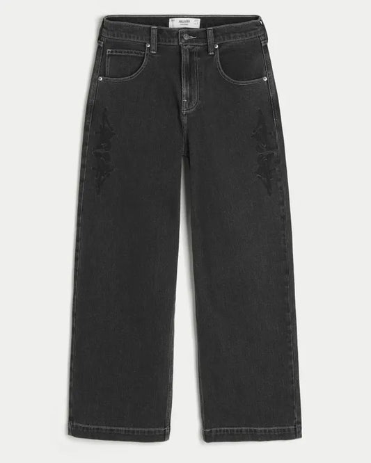 Embroidered Super Baggy Jeans