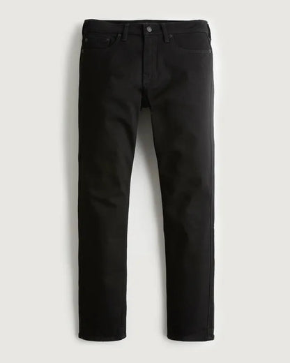 Black No Fade Slim Straight Jeans