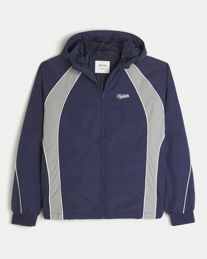 Hooded Logo Windbreaker Jacket