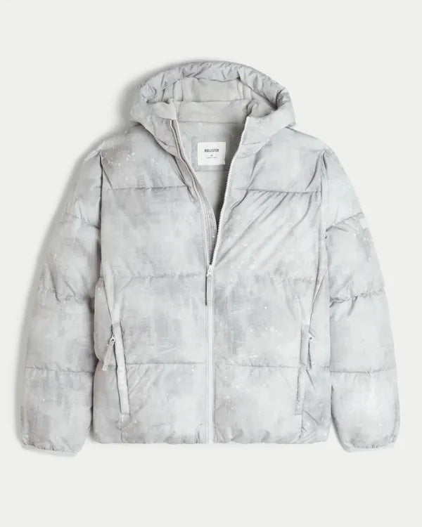 Faux Fur-Lined Hooded Puffer Jacket