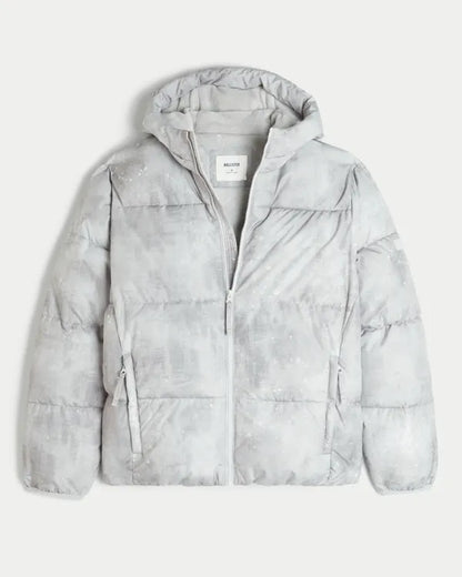 Faux Fur-Lined Hooded Puffer Jacket