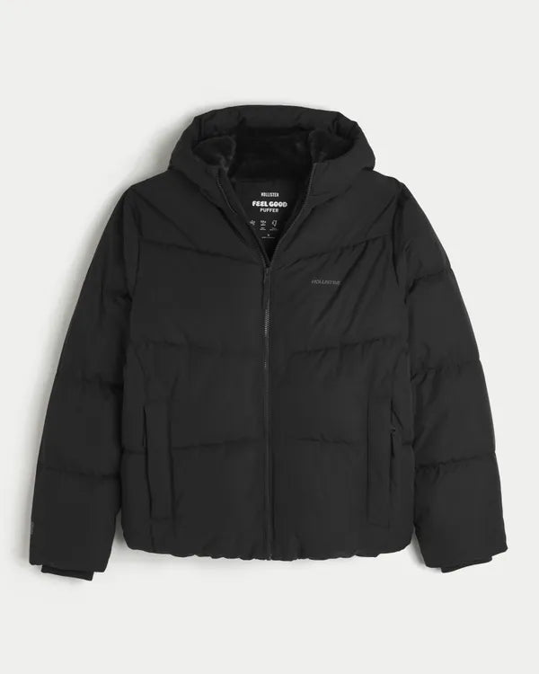 Hollister Feel Good Faux Fur-Lined Puffer Jacket