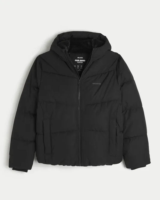 Hollister Feel Good Faux Fur-Lined Puffer Jacket