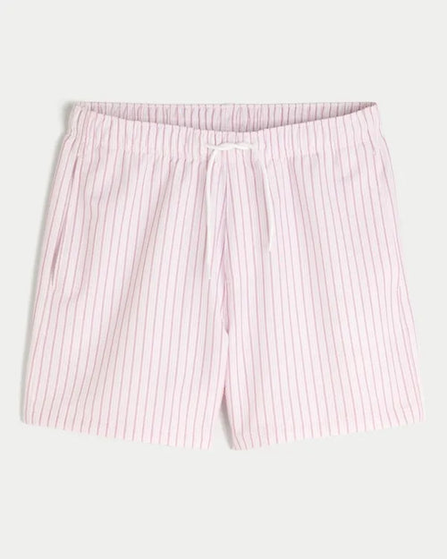 Mid-Thigh Seersucker Swim Trunks