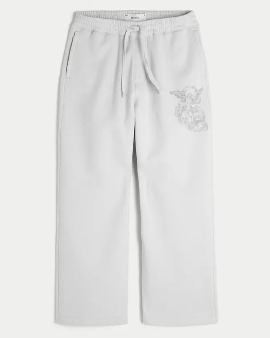 Hollister Feel Good Angel Graphic Super Baggy Sweatpants