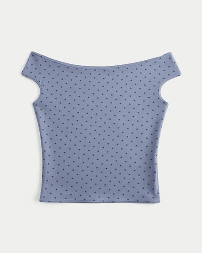 Reversible Off-the-Shoulder Seamless Fabric Top