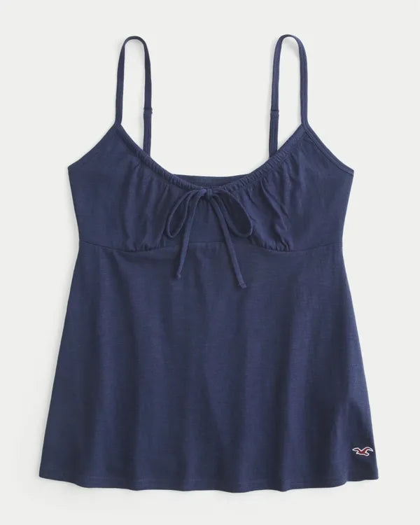 Tie Front Babydoll Tank