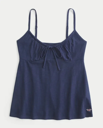 Tie Front Babydoll Tank