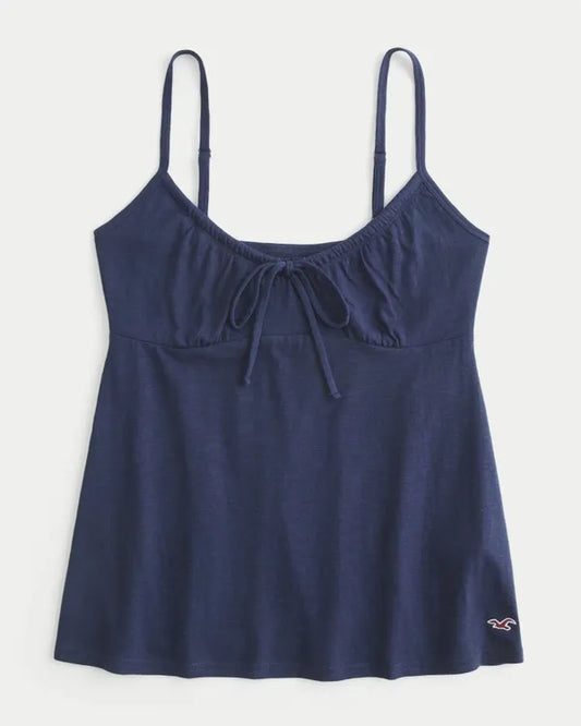 Tie Front Babydoll Tank