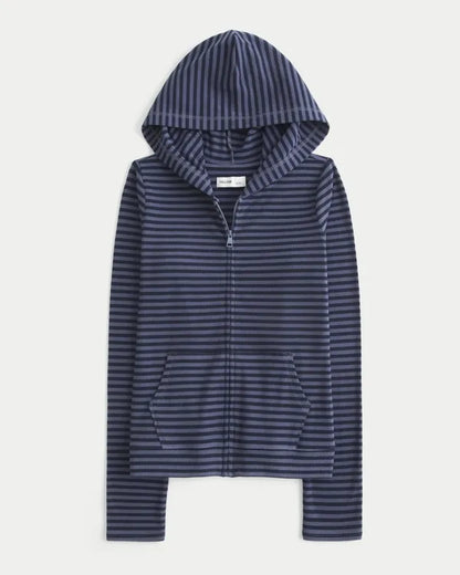 Seamless Fabric Zip-Up Hoodie