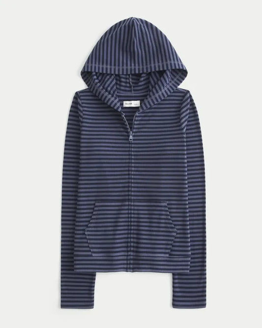 Seamless Fabric Zip-Up Hoodie