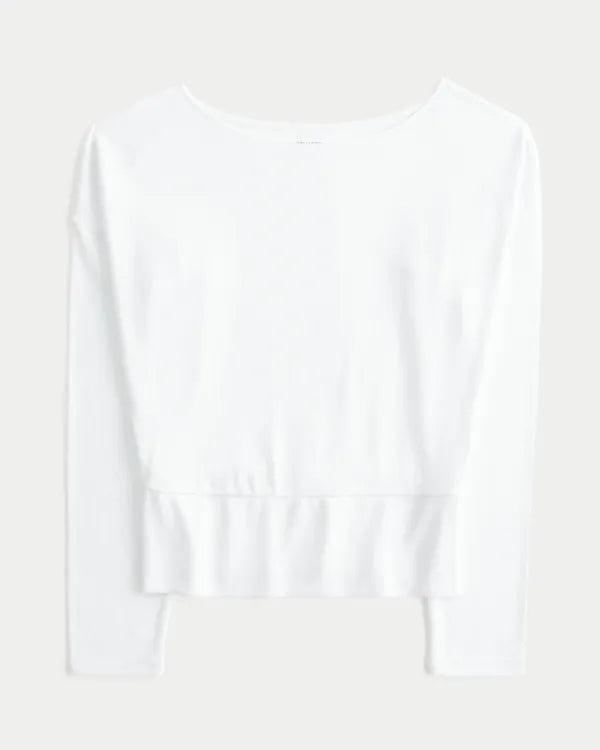 Banded Knit Off-the-Shoulder Top