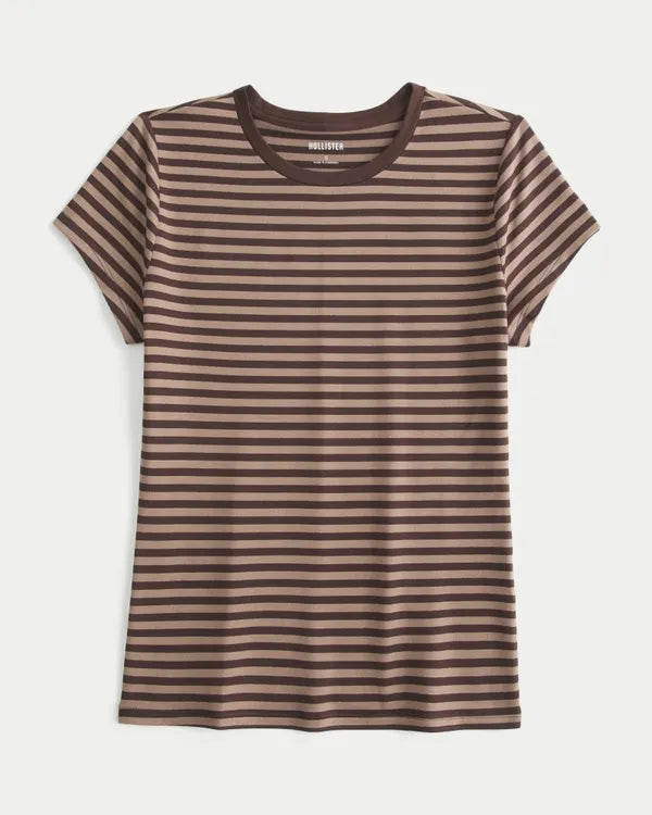Soft Seamless Fabric Tuckable Crew Baby Tee