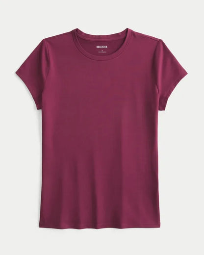 Soft Seamless Fabric Tuckable Crew Baby Tee