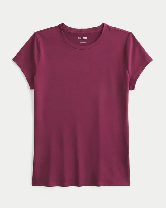 Soft Seamless Fabric Tuckable Crew Baby Tee
