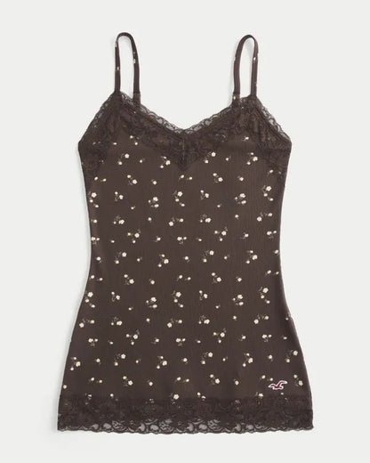 Lace Trim Layering Cami