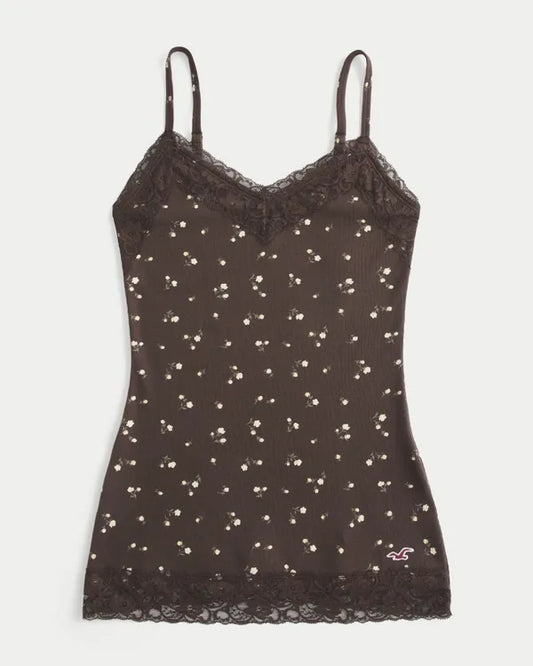 Lace Trim Layering Cami