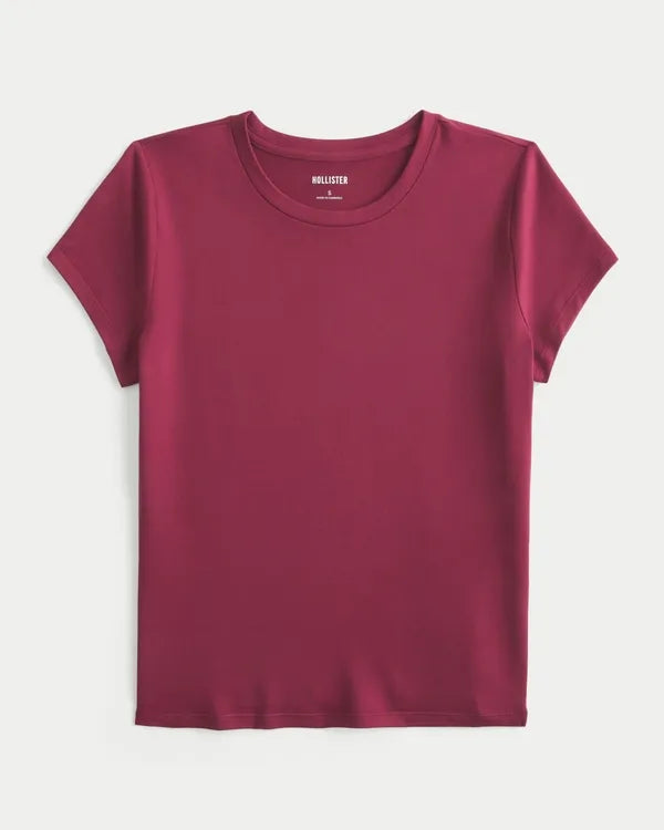 Smooth Seamless Fabric Crew Baby Tee