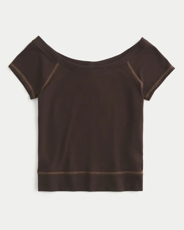 Banded Scoop T-Shirt