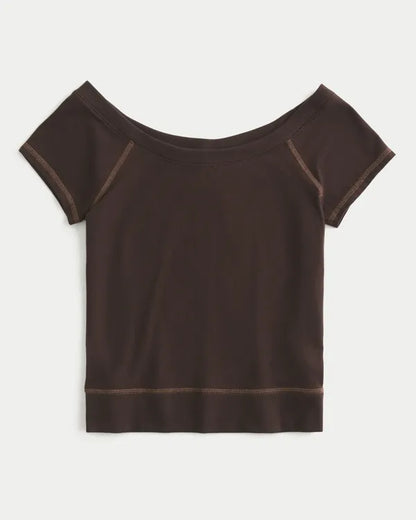 Banded Scoop T-Shirt