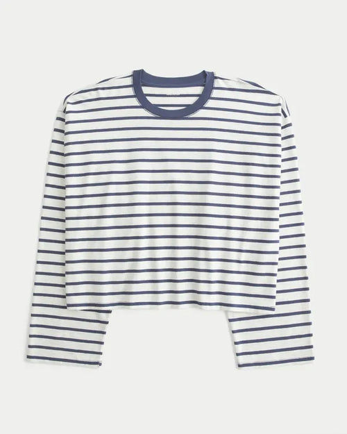 Boxy Long-Sleeve Crew T-Shirt