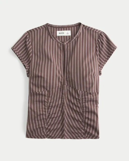 Short-Sleeve Keyhole Shirt