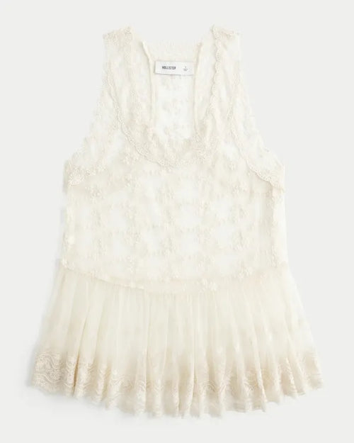 All-Over Lace Racerback Tank