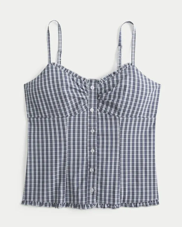 Button Front Tank